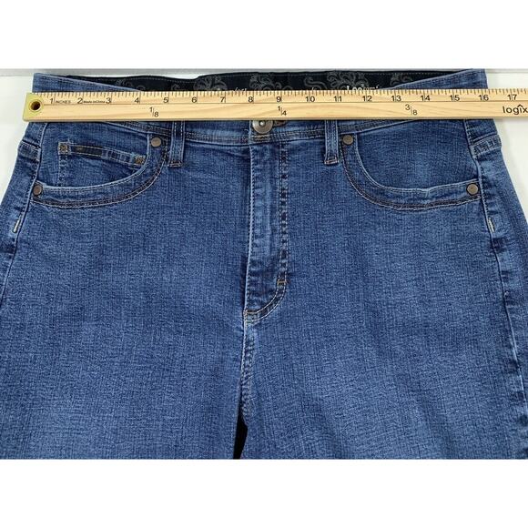 Lee Jeans Womens 14 Short Comfort Waistband Medium Wash Denim Stretch Straight - Picture 6 of 11
